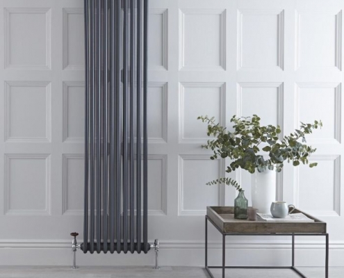 Radiador de Diseño Vertical Triple Tradicional - Antracita - 1800mm x 450mm x 100mm - 2171 Vatios - Regent
