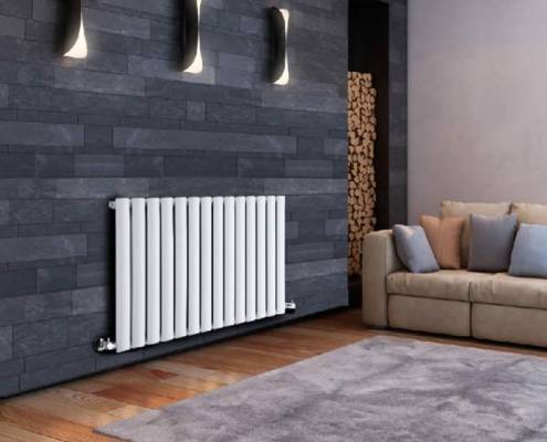 Radiador Blanco de Diseño Horizontal.