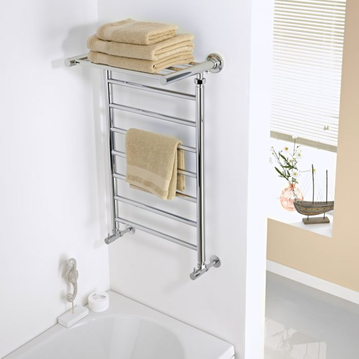 Radiador Toallero Plano - Cromado - 794mm x 532mm x 300mm - 282 Vatios - Duquesa