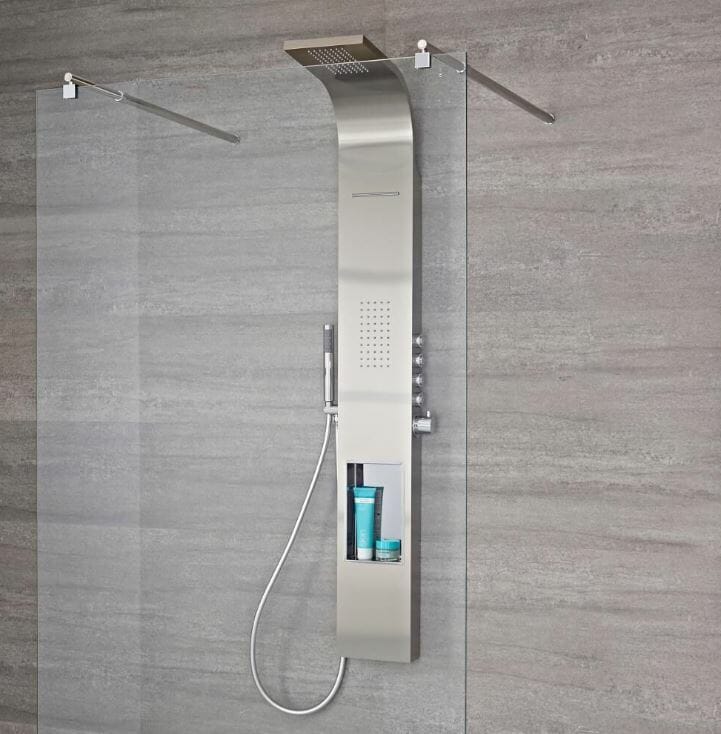 Panel de ducha con repisa integrada