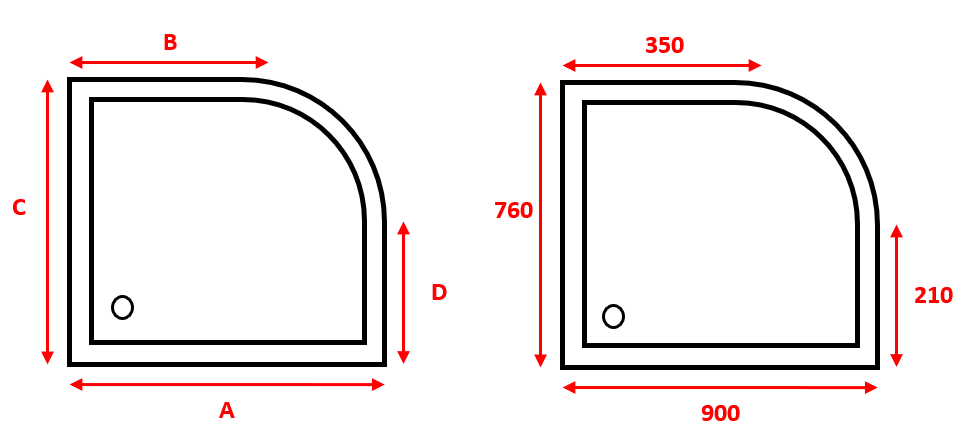 Plato de Ducha version Izq. o Der.