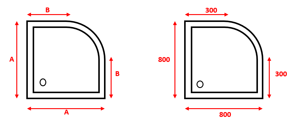 Plato de Ducha Angular Semicircular