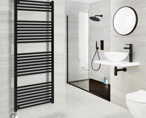 Radiador Toallero Negro Estilo Moderno