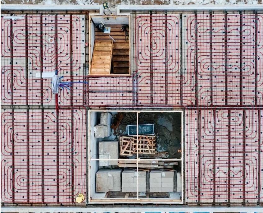 Underfloor-heating-3 Instalación del suelo radiante en un piso de dos plantas