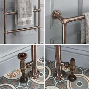 Radiador Toallero en Acabado Bronce Bruñido Radiador Toallero en Acabado Bronce Bruñido