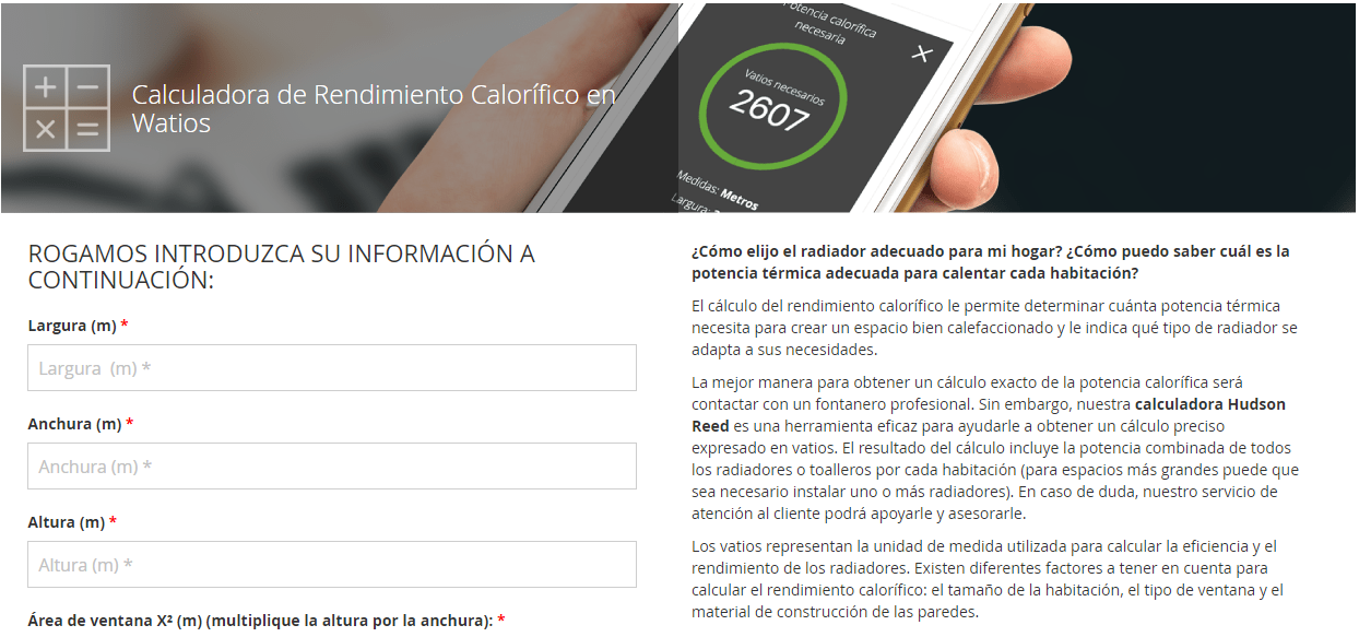 Calculadora de vatios Calculadora de vatios