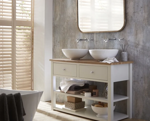 Mueble de Lavabo Tradicional - Gris Ahumado - 1215mm - Selección de Lavabo y Manijas en Distintos Diseños - Stratford