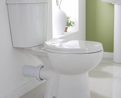 WC inodoro moderno monobloque blanco con cisterna