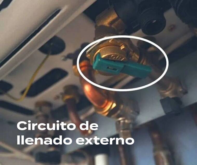 Llave de llenado para incrementar la presión del agua en caldera de agua y gas para llenar la presión